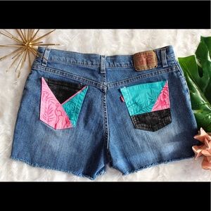 Hand painted Classic Relaxed Levi Strauss shorts